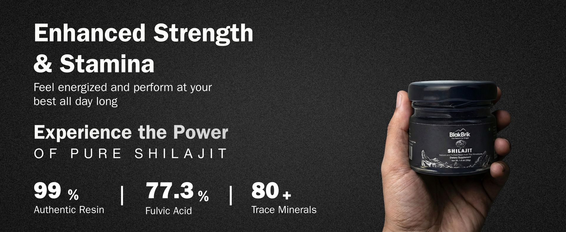 Pure Shilajit/Shilajeet Resin for Men - 30g | Super Saver Pack | 500mg/Serving | 60 Servings | Boost Muscle Growth & Stamina | Pure Himalyan | 100% Ayurvedic - 77% Fulvic Acid