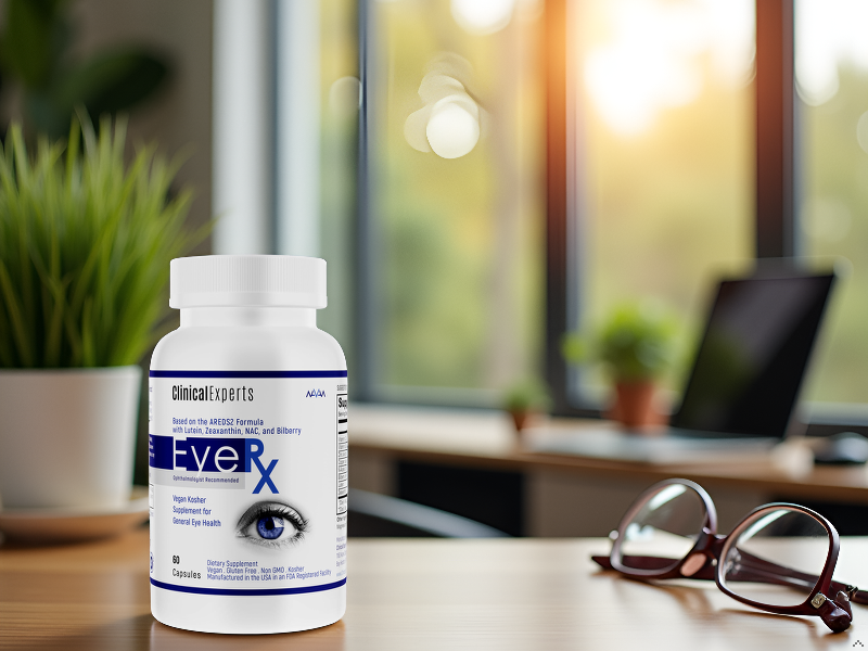 Navan EyeRx Antioxidant AREDS 2 Eye Vitamins & Minerals Supplement for General Eye Health by Clinical Experts - Lutein, Zeaxanthin, NAC, Bilberry, Zinc, Vitamin C - Kosher Certified, 60 Capsules