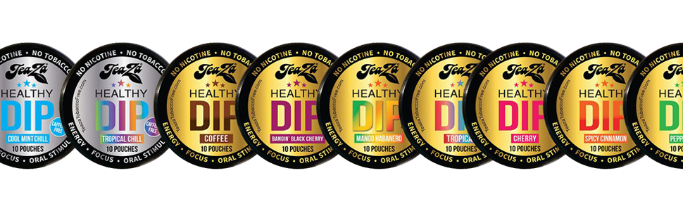 TeaZa Energy Pouches Mixed 4 Flavors - Nicotine Alternative - 4 Pucks