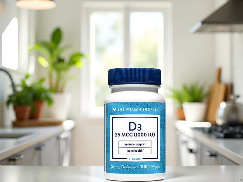 The Vitamin Shoppe Vitamin D3 1000IU - Bone Immune & Cellular Health | Cholecalciferol Softgels | 200 Softgels | Gluten-Free