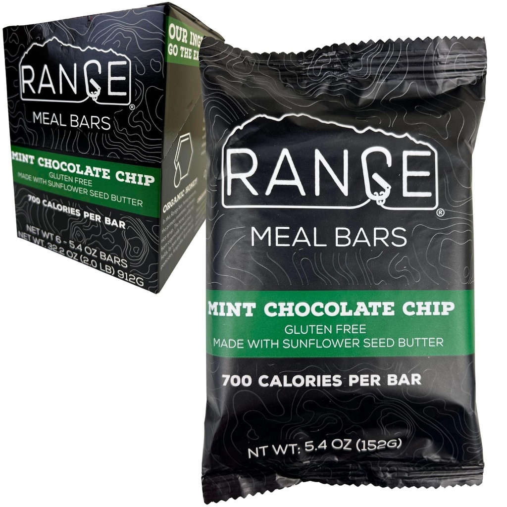 Range Meal 栏 - 高卡路里 Meal 替换栏 - Gluten 自由栏 - 后包装 Meals - 6 Pack(巧克力芯片)