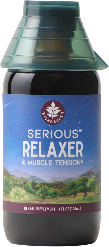 WishGarden Herbs serious Relaxer & Muscle Relax - 全自然肌肉 放松 Herbal 补充 Wild Lettuce & Wood Betony, 释放肌肉紧张 放松肌肉和肌肉不适 4oz