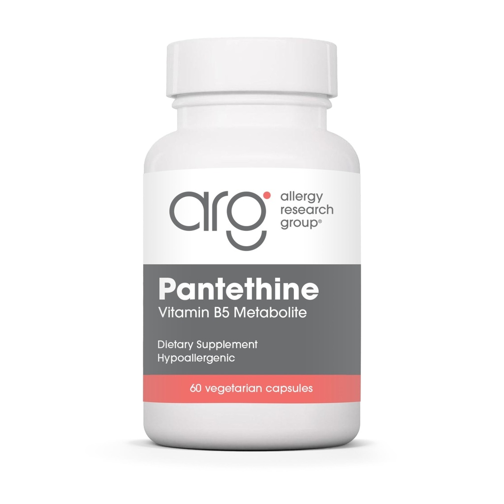 过敏研究组 Pantethine 补充 - 维生素B5, 泛神酸, 代谢支持, 肝脏支持, 心血管补充, Coenzyme A, 660mg 蔬菜 Capsules - 60 Counter