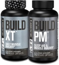 Jacked Factory AM & PM肌肉建筑补丁堆 - Build-XT肌肉构建器 & Build PM Night Time肌肉生长与睡眠援助