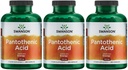 Swanson Pantothenic酸(维生素B-5) 能量代谢神经功能支持500毫克250卡普尔(3包)