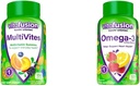 配有12种维生素和矿物的成人维生素多维素,Berry,Peach & Omega-3 Gummega维生素,Berry柠檬汁火焰,心脏健康维生素(1)