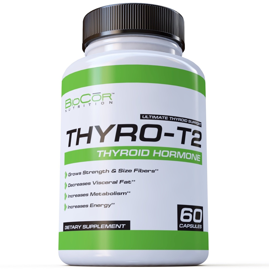 BioCor 营养Thyro-T2 甲状腺素Hormone Fat Burner 补充剂 - 催化代谢和减肥(60 Capsules - 1个月供应)
