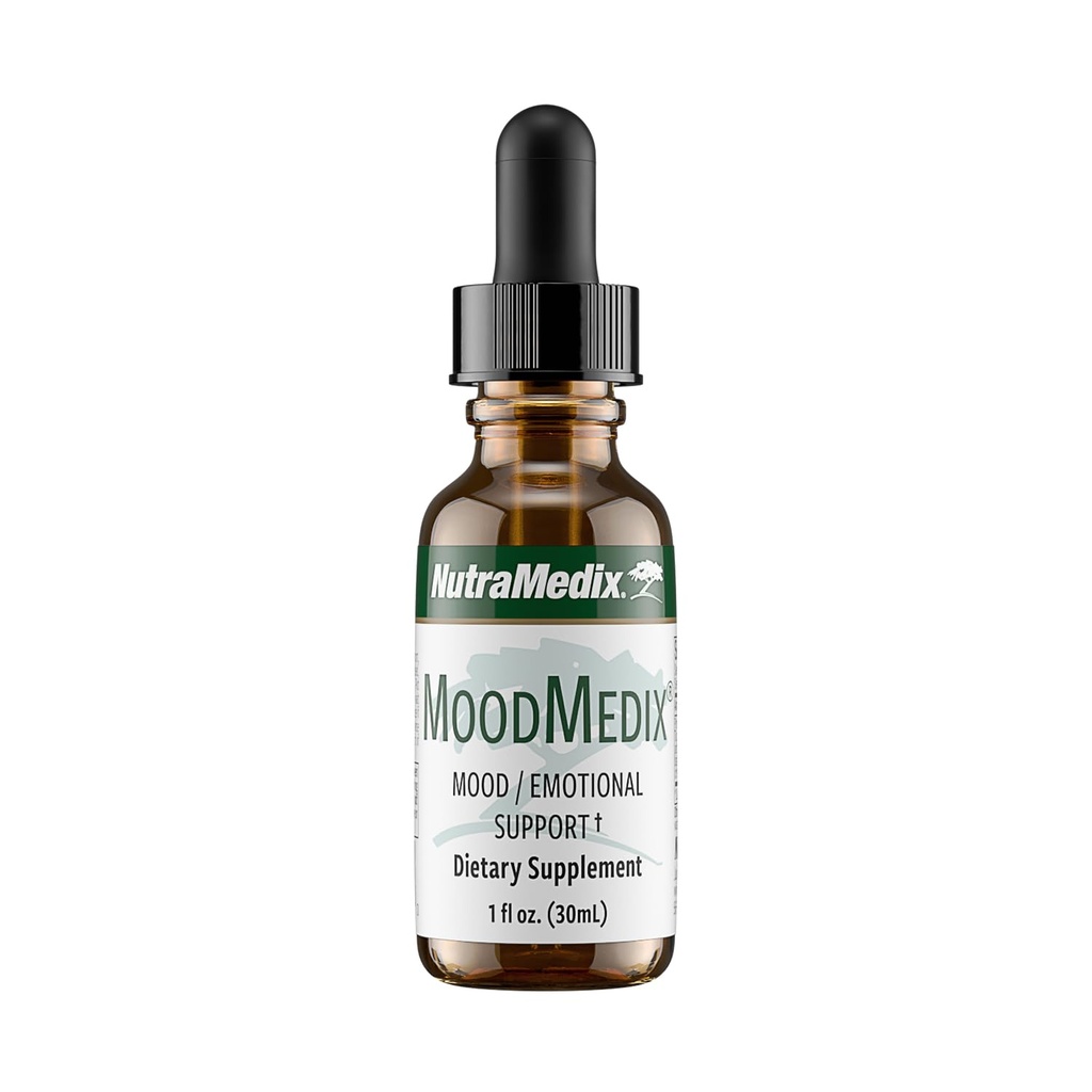 NutraMedix MoodMedix - 配有生物可用液态猫的爪状和涡状根滴的Mood支持补充剂 - Mood,压力反应和情感支持补充剂 - 液态草药提取剂 Tincture (1oz)