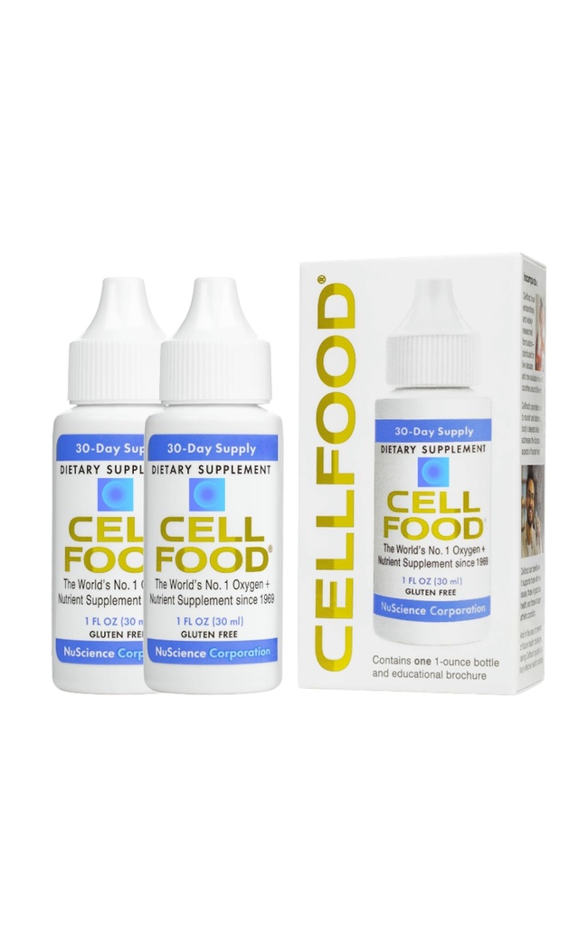 细胞食品氧化剂- 1 fl oz, 2 Pack - 液氧补充剂 - Gluten Free, Cert. Kosher