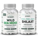 有机物 海洋野生海 蚊子 Cassules and One-day Shilajit for Men and Women - 100% 爱尔兰海 蚊子和纯 Shilajit Capsules - 甲状腺对男女的支持