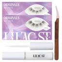 Lilac St - 原创启动器 Kit - 包括天然Faux眼像集群(10mm & 12mm), Clear Lash Glue, & Lash 应用器 - 轻量级 & Life Like - Lasts - 10 Days - 残酷自由,Vegan - 20 Lashes