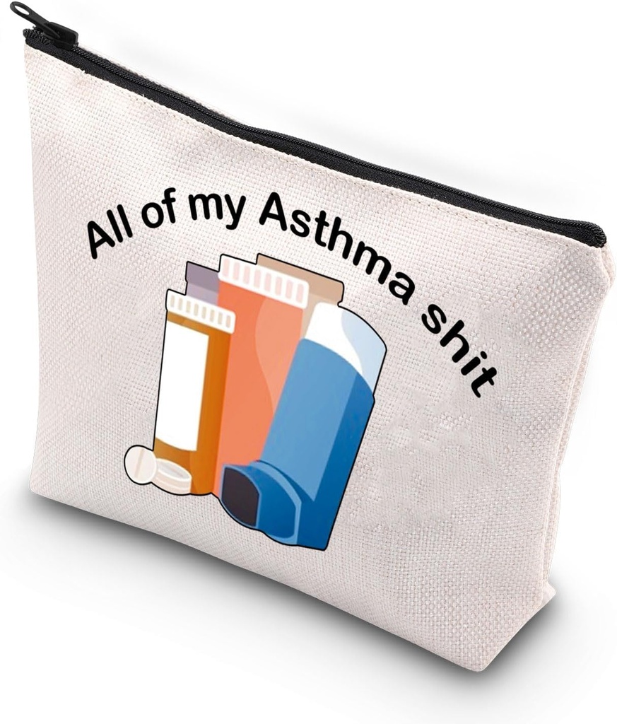 VAMSII Asthma Fighter Gift Inhaler 旅行袋 所有我的Asthma shit 意识药袋