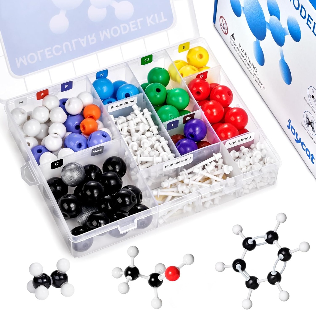 JoyCat分子模型 Kit(238pcs),有机化学分子科学礼物,供奥化学和无机学生和教师使用