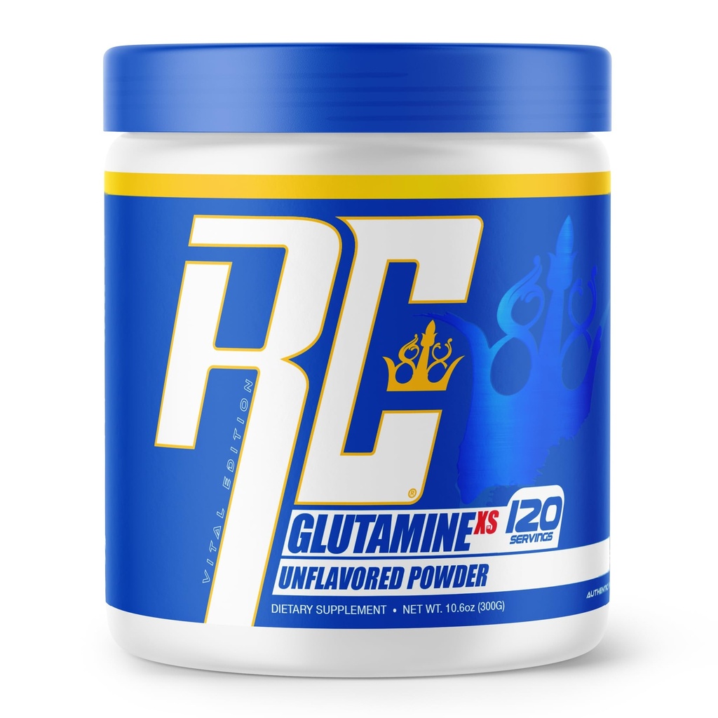 Ronnie Coleman 签名系列 Glutamine Powder, 工作后肌肉恢复的补编, 男女L-Glutamine的补编, 强力支持, 不受欢迎的饮料混合, 120种服务