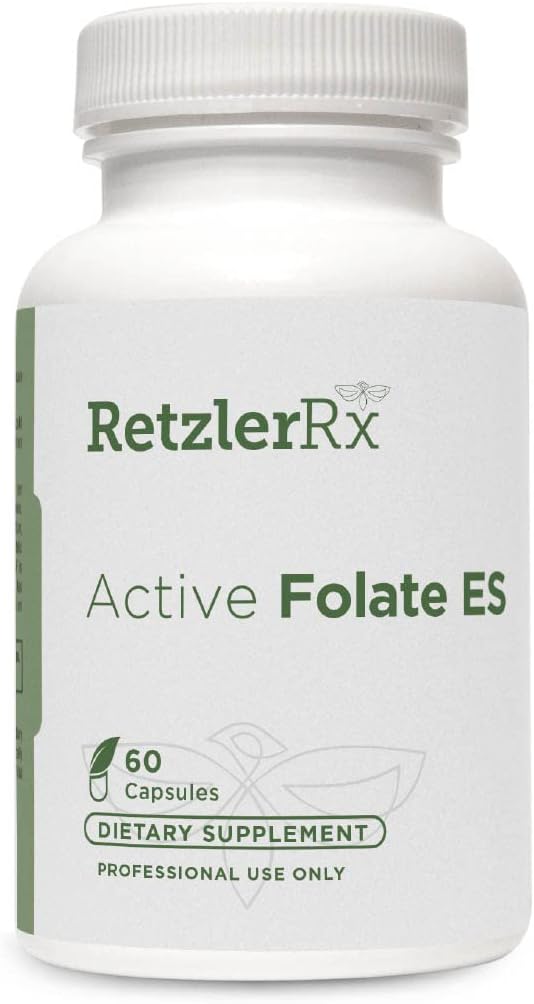 活性倍激素 ES - 5-MTHF - 10,000 mcg (10 mg) 每种活性倍激素 - 5-MTHF (as 5-甲基四氢叶酸盐) - 生物活性倍激素 - Quatrefolic - 60 Veg Caps
