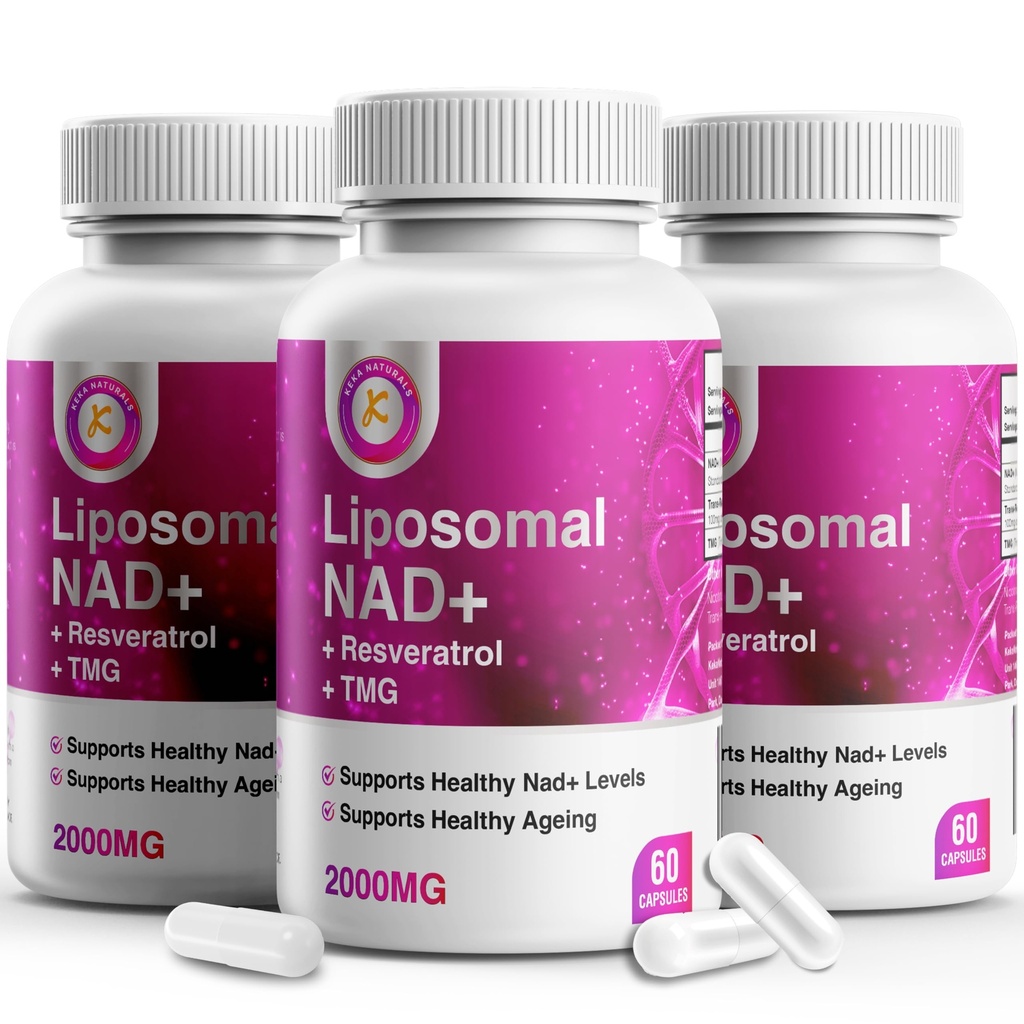 纯NAD Resveratrol和TMG,2000mg,3 in 1 Advanced Formula, Immune & Energy Support, Skin & 总体健康, 60 Capsules