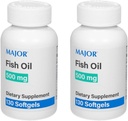 大型鱼油500mg软胶 -- -- Omega-3鱼油补充剂 -- -- 膳食补充剂 -- -- 130项(2包)