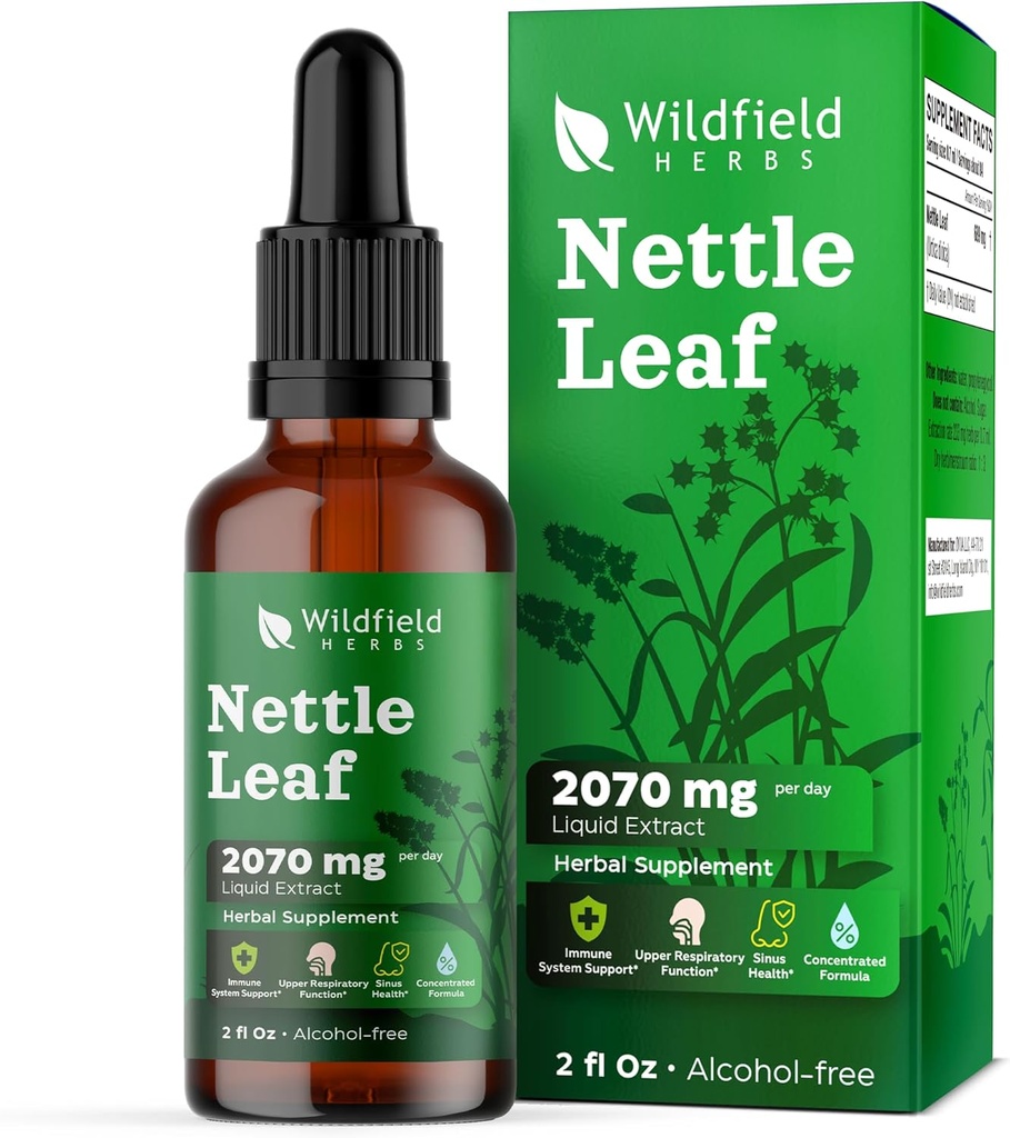 Stinging Nettle Leaf 提取剂 Dropps 2000mg(Urtica dioica L.) 草药补充剂比Capsules更好,1个月供应,84个服务,无酒精叮当 - 2个Oz,包1个