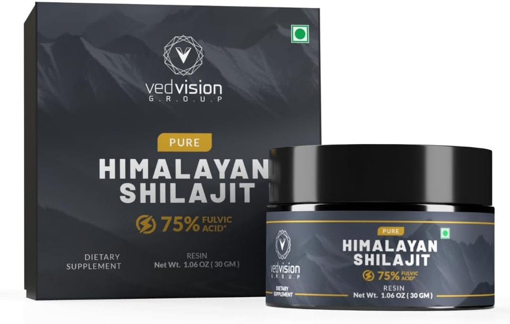 纯喜马拉雅Shilajit Resin,400mg A级高潜质,有75%+富尔维奇酸和85+痕量矿物,纯Shilajit 男女——附化验报告——75种服务