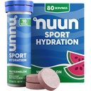 含有镁、钙、钾、氯和钠、Gluten Free & Vegan、西瓜的Nun运动电解片,8 Pack(共计80种)