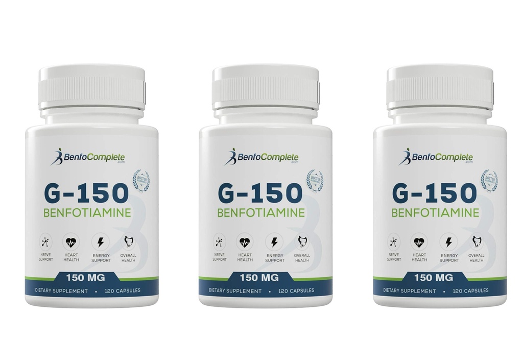Benfotiamine 150Mg 120 Gelatin Capsules Per Bottle - 3瓶的包装