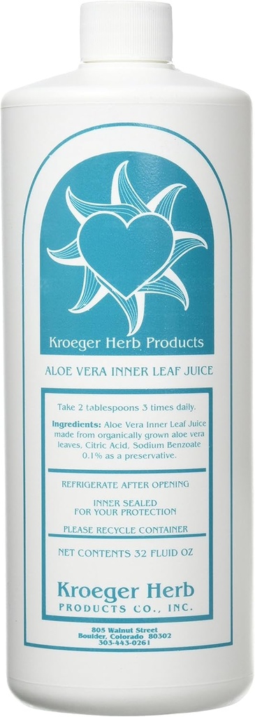 Kroeger Herb Aloe Vera Gel, 《内叶》, 32 Ounce