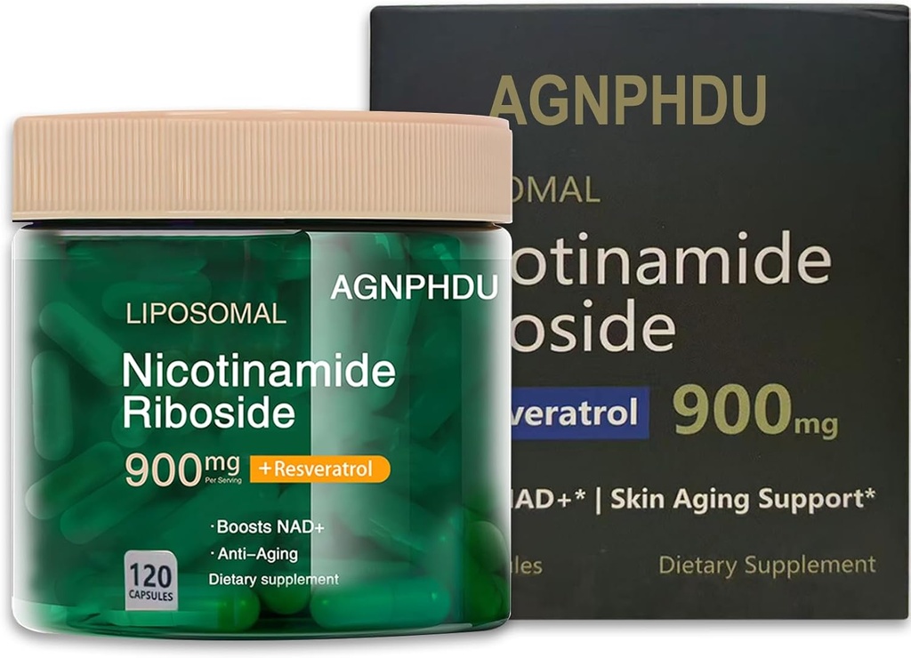 ANPHDU-Liposomal Nicotinamide Riboside 120 Capsules,Resveratrol, Quercetin - NAD 反老龄化补编,能源,聚焦900mg饮食补编