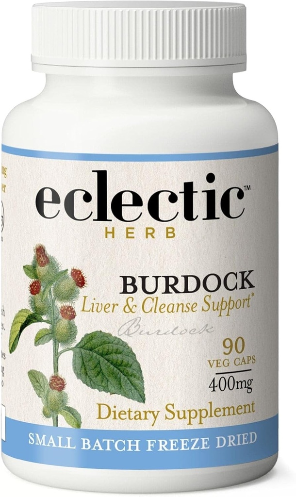 ELECTIC INSTITITITE 原始新鲜冷冻剂-干燥非GMO Burdock → 消化支持 → 90 CT(400毫克)