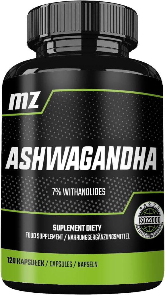 Ashwagandha 抽取 每卡普尔142毫克 - 120卡普尔 - 4个月供应 - MZ的膳食补充剂