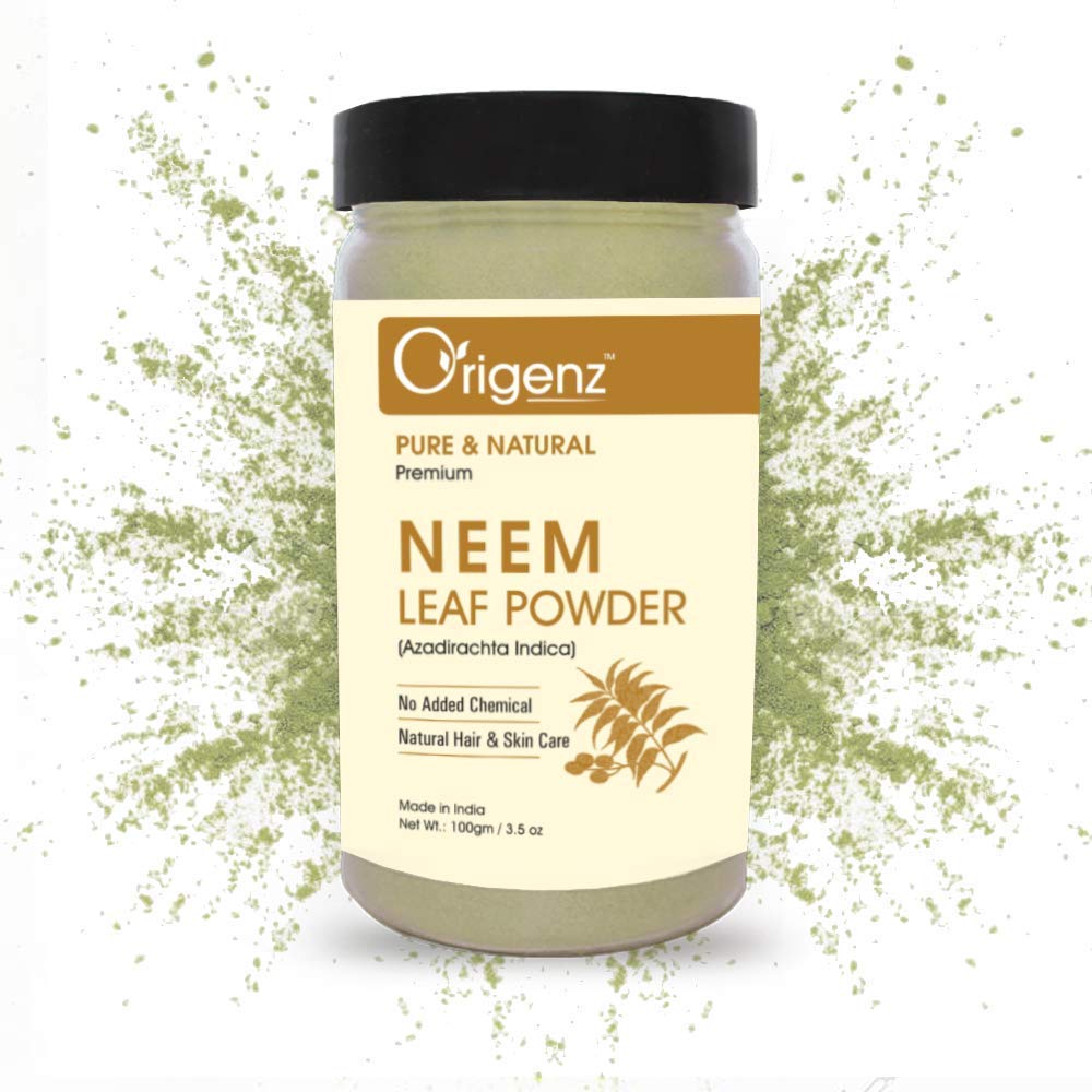 普通 Neem Leaf 粉脸包 软和光滑皮肤 帮助控制 Acne, Pimples, Scars, Blackheads, Dandruff | Azadirachta Indica | 100gm