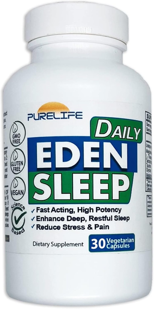 Eden Daily Sleep [新GABA Free Formula] – Fall Asleep fast, Relax your body, 推动深沉和休息睡眠(30 Vegan Capsules) 互联网档案馆的存檔,存档日期2013-03-02.