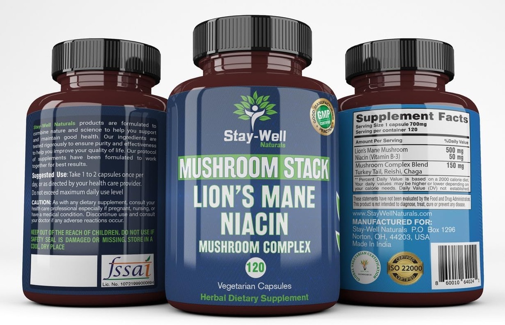 狮子马恩蘑菇 配 Niacin | ush ush ush  Complex  Complex  Complex  Complex  Complex ,