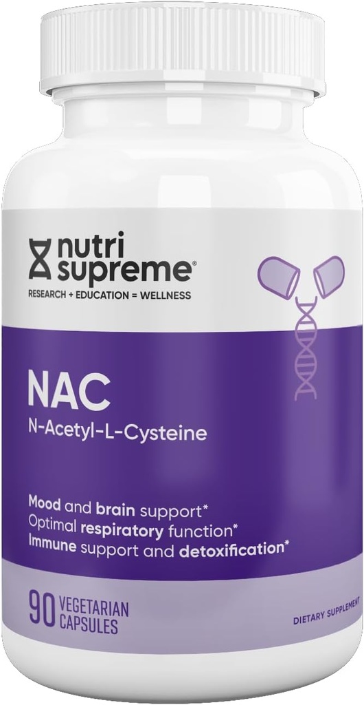 NAC(N-Acetyl-L-Cysteine)600mg 饮食补充蔬菜卡普尔,肝脏支持,免疫支持