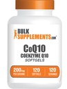 Bulk Assupports.com CoQ10 200mg Softgels - for Heart Health, Coenzyme Q10 200mg Supplement, Gluten Free, 1 Softgel / service, 120 Counter (Pack of 1) (英语).