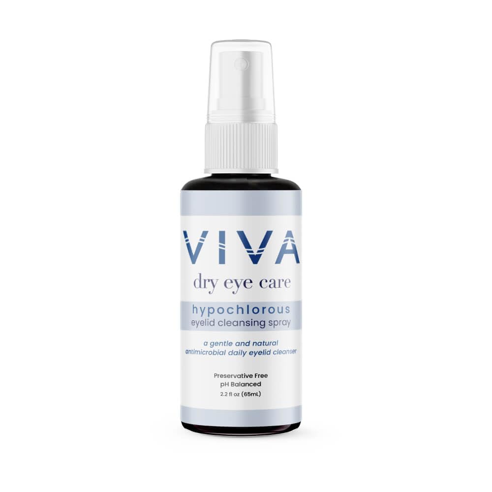 VIVA 眼皮清洗喷雾器 纯净, 假氯酸 | Gentle, 有效的眼皮和 Lash清洁器去除 Allergens, Dirt, Oils, 化妆 → 2.2 fl oz (65毫升)