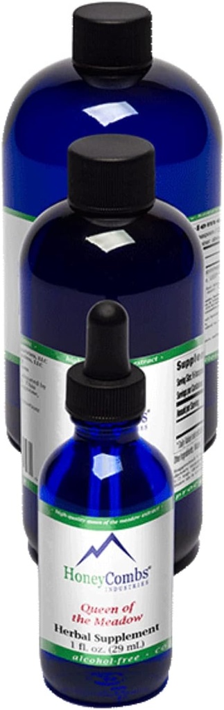 HoneyCombs Queen of The Meadow (Meadowsweet) – Herbal Supplement for Immune System, Urinary Tract and Kidney Support – Alcohol-Free, Cold Pressed Meadowsweet Liquid Extract, 8 Fl Oz