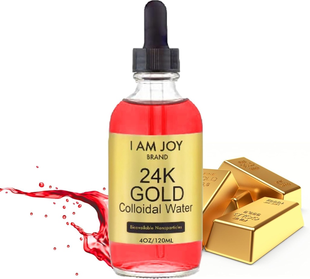I Am Joy co. 液态偶合金 24k 99.99%纯100ppm Ruby红水 全部天然电解 4oz玻璃瓶