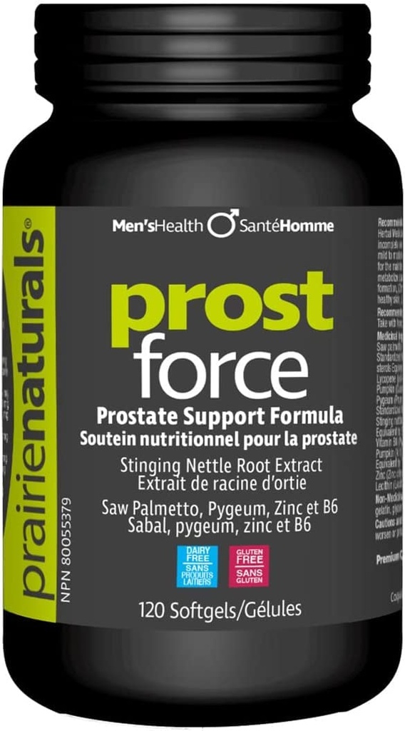 Prairie Naturals Prost Force 对男子软胶的支持, 120 计数