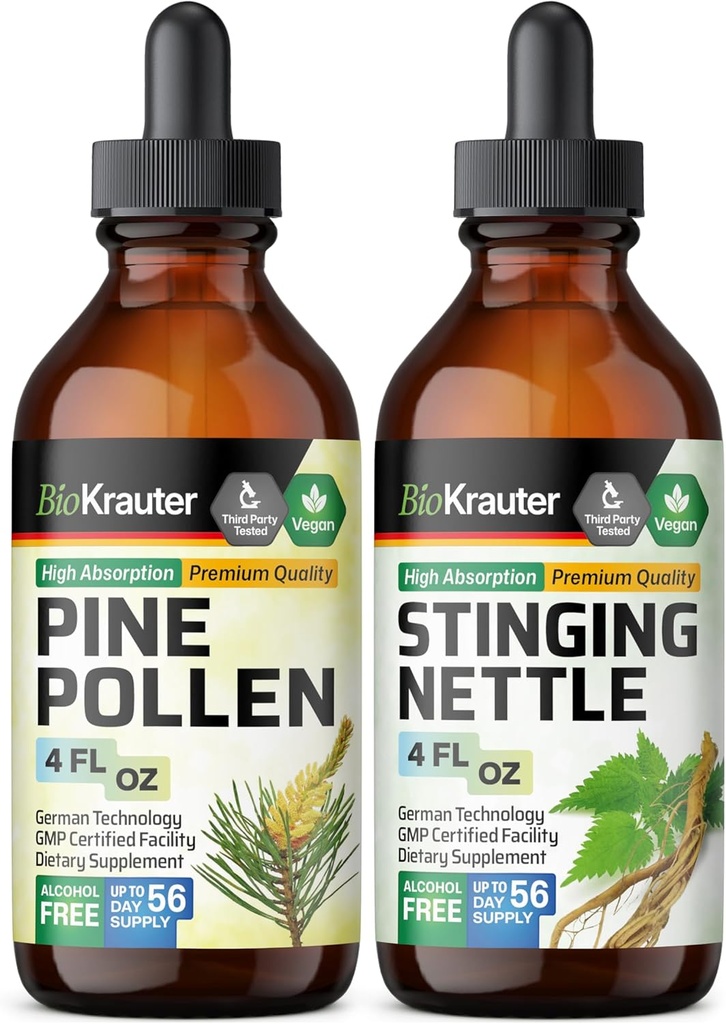 BIO KRAUTER Pine Pollen Tincture 4 Fl. Oz. & Sting Nettle Tincture 4 Fl. Oz. (原始内容存档于2017-09-29).