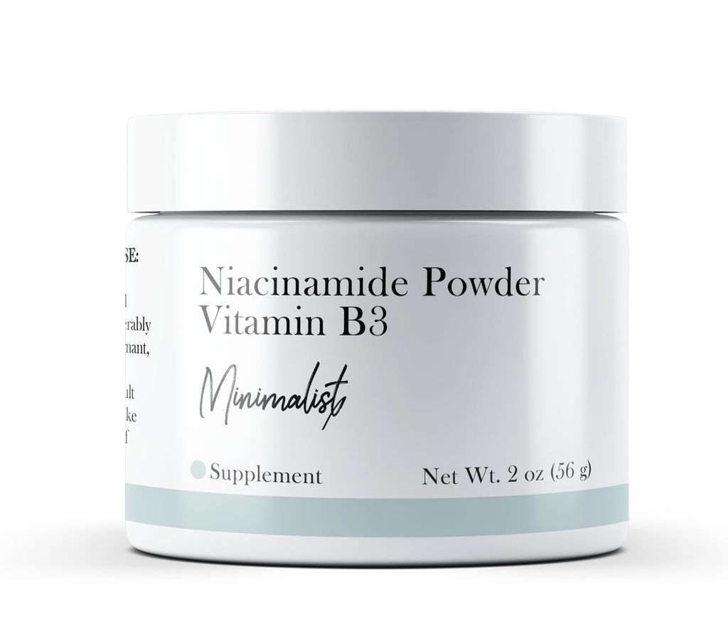 迷你剂 Niacinamide 粉末(2 oz),维生素B 粉末,无氟,饮食补充剂