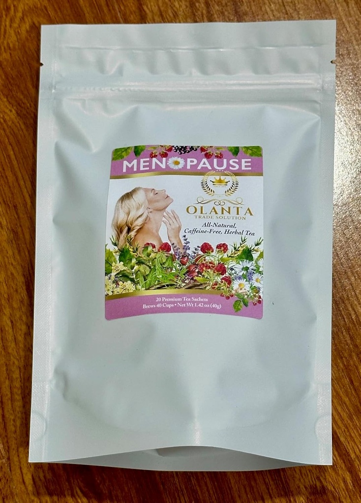 MENOPAUSE TEA - 女性的自然支持更年期维生素,更年期支持膳食补充剂,与Ashwagandha天然的热闪的更年期支持 - 20 Premium Teachets