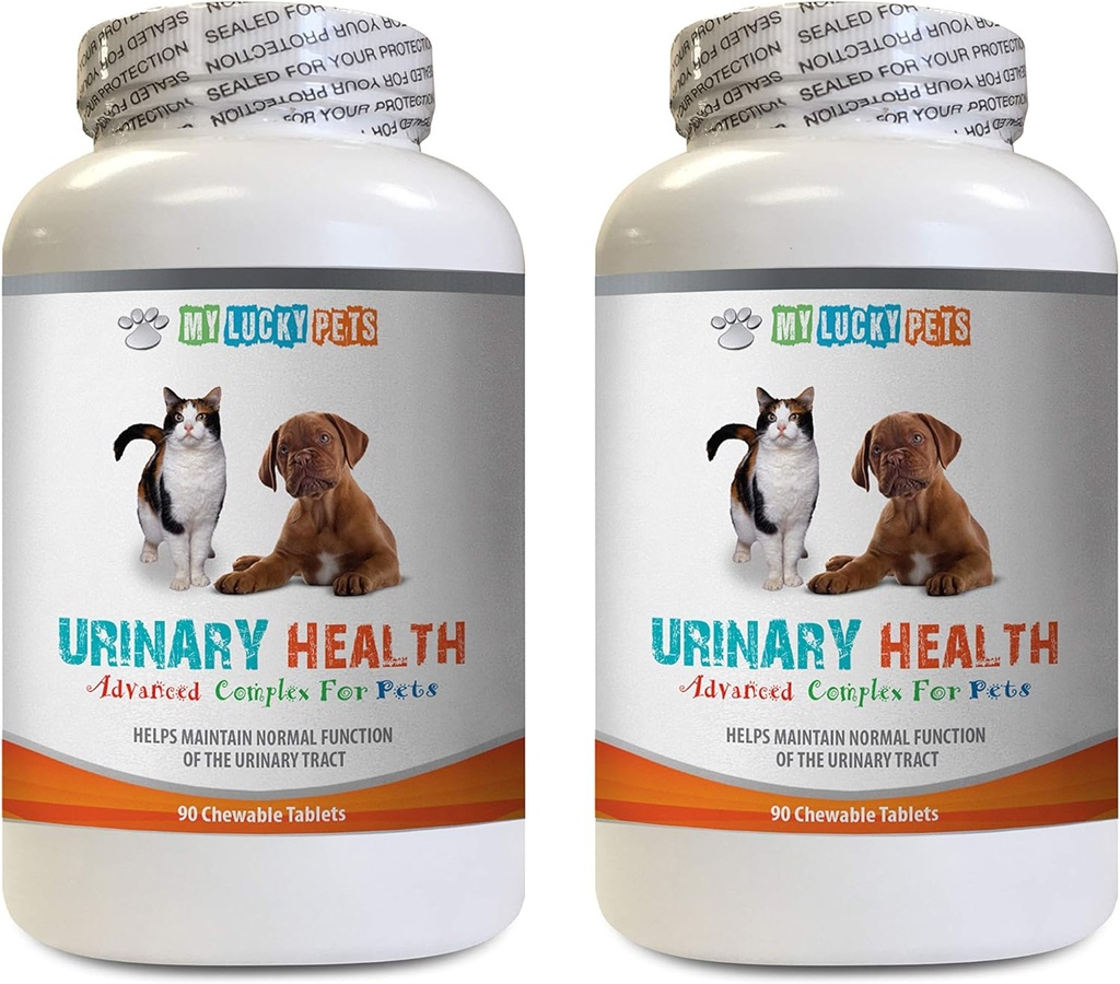 猫类 Urinary Chews - 宠物 Urinary 健康综合体 - 用于狗和猫类 - 高级Bladder支持 - 猫类 Cranberry Urinary - 2瓶(180 treats)