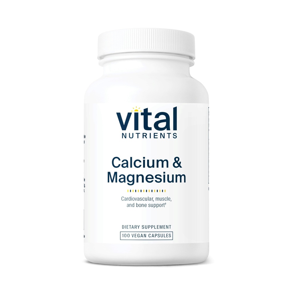 重要营养物质 钙和镁 | Vegan Calcium 补充 镁 | 支持骨强力,肌肉,心脏健康 * | Gluten,乳品,Soy Free | N-GMO | 100 Capsules