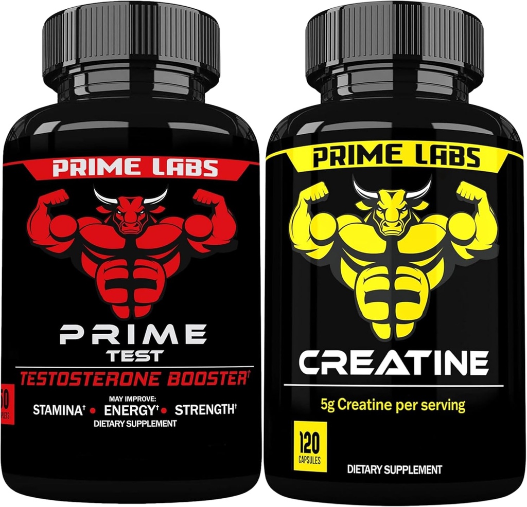 Prime Labs Prime Test + Creatine Capsules 高级实验室测试