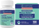 WELMATE 总呼吸卫生包:过敏性减肥Fexofenadine HCl 60mg(100Ct) 12 Hour 非醉心安非他明 + 最大强度 Mucus 减肥 DM 1200mg Guaifenesin & 60mg DXM(100Ct)
