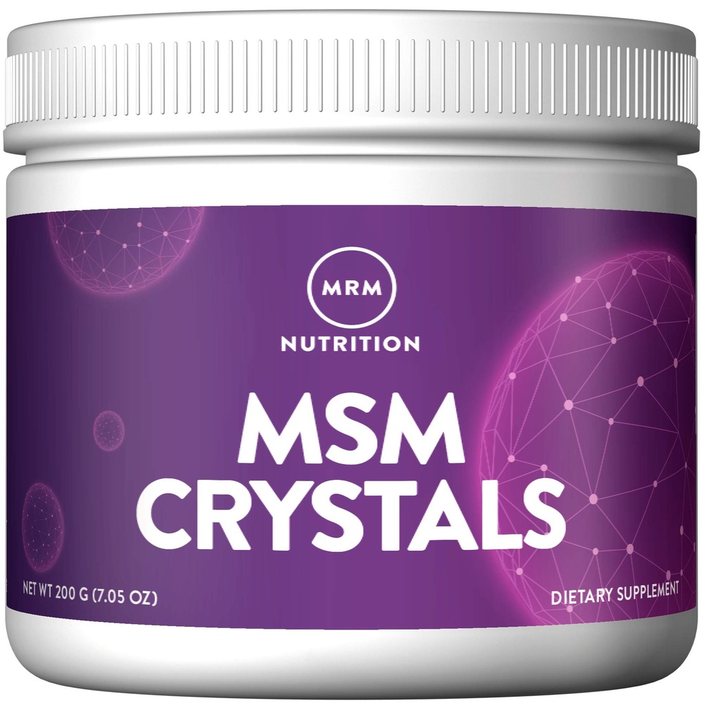 MRM 营养 MSM 晶体 纯生物可用硫粉 联合健康 毛发 皮肤 和钉子 支持 | Vegan 晶体 补充 | 200 服务