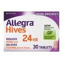 Allegra Hives Antihistamine 24 Hour 药片,非昏睡的蜂巢减量和蜂巢痒减量,180 mg Fexofenadine HCI, 30-Count