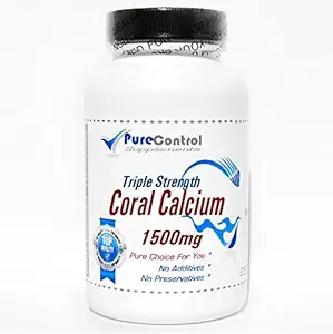 三重强度珊瑚钙 1500mg /// 200 Capsules // 纯 // 由纯 控制补充