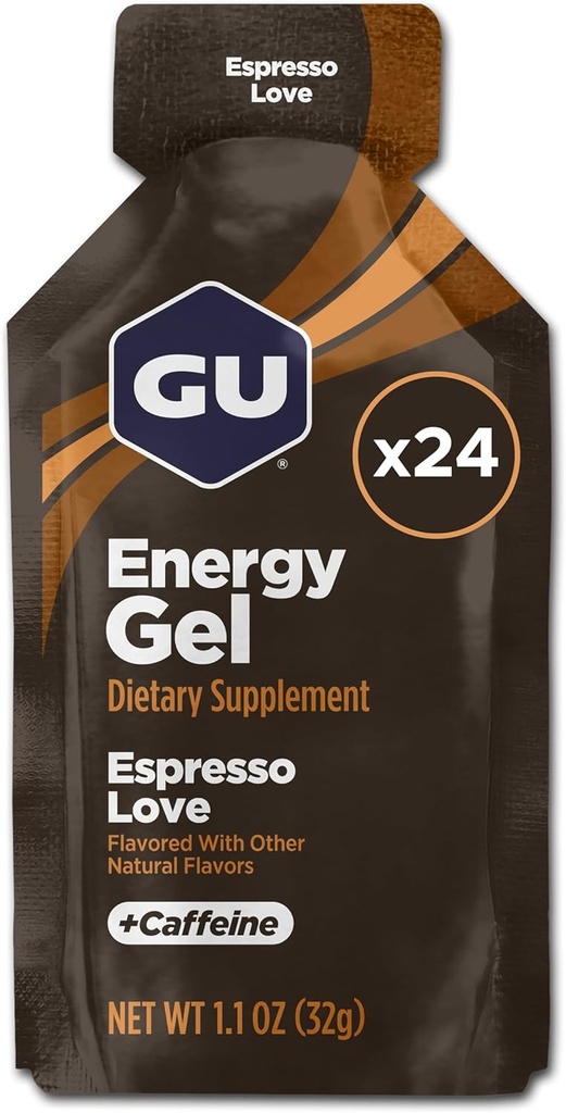 GU 能源 原始体育营养 能源 Gel, Espresso Love Espresso Love 24 伯爵 26.4 Ounce