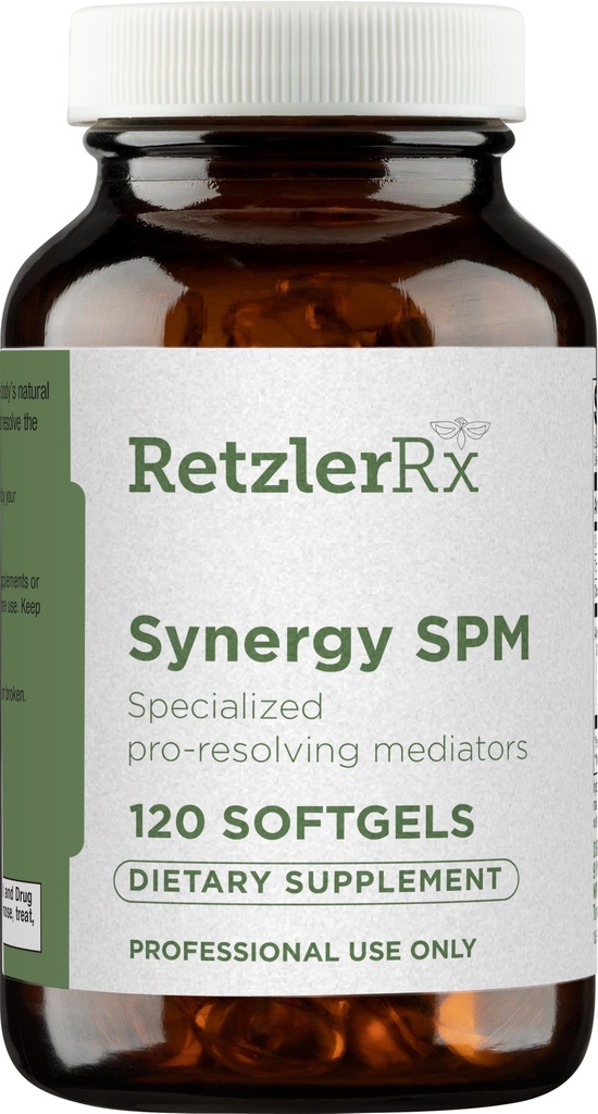 RetzlerRx X-SPM为联合慰藉、组织健康与小不适救济*-非GMO-Gluten Free-120 Softgel的 SPM 专门促进解决调解人-协同SPM